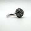 Chunky Black CZ Disco Ball Ring Size N - O Heavy 7g