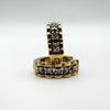 9ct Gold Small Chunky 0.30ct Diamond Huggie Hoop Earrings