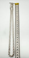 21” Curb Chain with T-bar in Sterling Silver Heavy 55g *