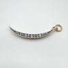 Antique 18ct Rose Gold Old Cut Diamond Crescent Moon Pendant (Converted Brooch)