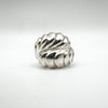 Unusual Textured Chunky Modernist Snake / Shell Ring Sterling Silver Size P - Q