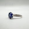 1.5ct Blue Sapphire CZ Engagement Ring Size M - N Sterling Silver 925