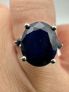 2ct Sapphire Trilogy Engagement Ring in Sterling Silver 925 Size N - O by TGGC