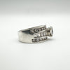 Chunky 5.2ct CZ Multi Row Ring in Sterling Silver 925 Size O - P by 1000 Jewels