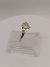 Citrine / Lemon Quartz & White Topaz Sterling Silver Ring Size R - S by TGGC