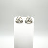  Celtic Triangular Shape Stud Earrings in Sterling Silver 925