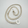 21” Curb Chain with T-bar in Sterling Silver Heavy 55g *