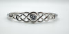 Celtic 0.50ct CZ Oval Bangle in Sterling Silver 925 7g