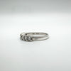 0.35ct CZ Half Hoop Band Ring in Sterling Silver Eternity Wedding Stacking Q - R