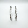 XL Twisted Hoops in Sterling Silver 925