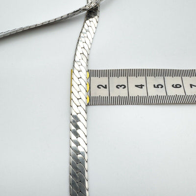 30” Herringbone Chain Necklace in Sterling Silver 925 Heavy 66g UNISEX
