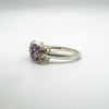 Amethyst & Blue Topaz Ring in Sterling Silver 925 Size N - O Wedding Eternity