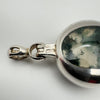 Chunky Vintage Agate Photo Locket Pendant in Sterling Silver 925 *