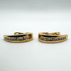 9ct Gold Diamond Huggie Hoop Earrings