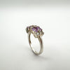 Amethyst & Blue Topaz Ring in Sterling Silver 925 Size N - O Wedding Eternity