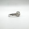 1ct CZ Solitaire & Twisted Shoulders Ring in Sterling Silver 925 Size L - M