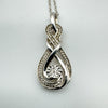 NEW Diamond Infinity Pendant & 18” Necklace in Sterling Silver 925 *