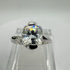 1ct Cushion Cut CZ Solitaire Engagement Stacking Ring Size M - N by QVC