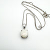 White Fire Opal Pendant & 18” Chain in Sterling Silver 925