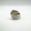 Vintage Wide Wrapped Wire Ring in Sterling Silver 925  P Q by Tianguis Jackson