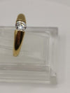 18ct Gold 0.30ct CZ Engagement or  Stacking Ring Size O - P by QVC