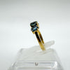 9ct Gold 0.46ct Sapphire & Diamond Ring Size N - O 3g