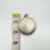 Large Chunky Round Engraved Locket / Pill Box in Sterling Silver 925 Heavy 25g