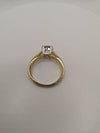 1.5ct CZ Solitaire Engagement Ring Sterling Silver 925 Size S - T Gold Plated