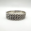 Unusual Chunky Woven Unisex Bangle / Bracelet in Sterling Silver 925 Heavy 56g