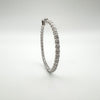 Large Sparkly CZ Full Hoops in Sterling Silver 925