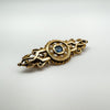 Vintage 9ct Gold Sapphire & Pearl Seed Brooch