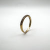 9ct Gold Yellow Diamond Skinny Half Hoop Band Ring Size N - O