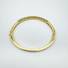 Blue Topaz Bangle / Bracelet - Gold Bonded