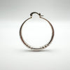 Large Chunky Diamond Cut Hoop Earrings in Sterling Silver 925