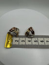 Vintage 9ct Gold 3x Coloured Gold Earrings - White / Rose & Yellow Gold