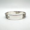 Unusual Chunky Woven Unisex Bangle / Bracelet in Sterling Silver 925 Heavy 56g