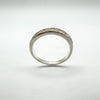 0.35ct CZ Half Hoop Band in Sterling Silver 925 Size O - P