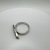 Modernist Black CZ Ring Size O 1/2 - P 1/2 Sterling Silver 925 by Sif Jakobs