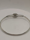 Kit Heath Celtic / Art Deco Design 2ct CZ Bangle Sterling Silver 925