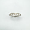 0.35ct CZ Half Hoop Band in Sterling Silver 925 Size O - P