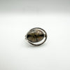 Modernist Cabochon Agate Ring in Sterling Silver 925 Size P - Q