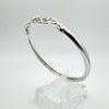 Celtic 0.50ct CZ Oval Bangle in Sterling Silver 925 7g