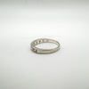 0.35ct CZ Half Hoop Band in Sterling Silver 925 Size O - P