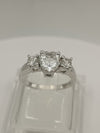 1.5ct Trilogy Heart CZ Sterling Silver 925 Size N - O by TGGC *