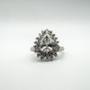 Platinum 1.95ct Diamond Pear Engagement Ring Size K - L