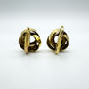 Vintage Chunky 14ct Gold Lovers Knot Leverback Earrings Heavy 4.5g