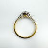 Antique 18ct Gold & Platinum 0.15ct Diamond Ring Size M - N