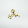 Vintage 9ct Gold Faith Hope & Charity Pendant / Charm 