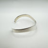 V Shaped Modernist Bangle / Cuff in Sterling Silver 925 Heavy 15g