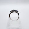 0.50ct Sapphire Eternity Stacking Wedding Ring in Sterling Silver Size L - M 925